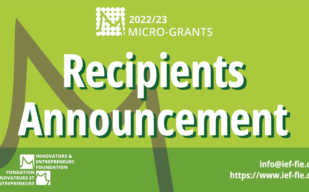 IEF’s 2022/23 Micro-grants Recipients Announcement